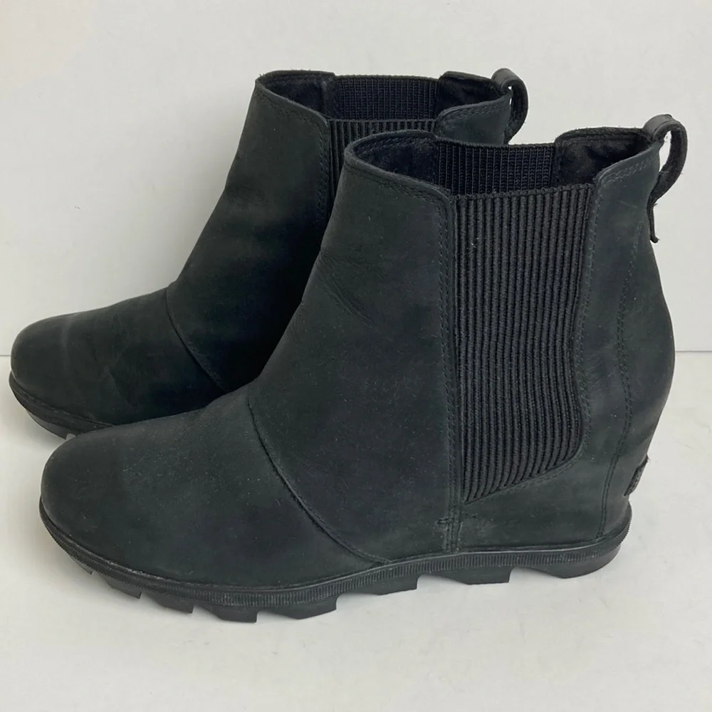 Sorel Joan of Arctic Wedge II Chelsea Bootie Leather 10 Winter Fall Gorpcore
